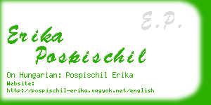 erika pospischil business card